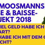 Des Moosmanns Krise & Baisse-Projekt 2018: Wie viel Geld habe ich gespart? Was habe ich mit dem Geld gemacht?